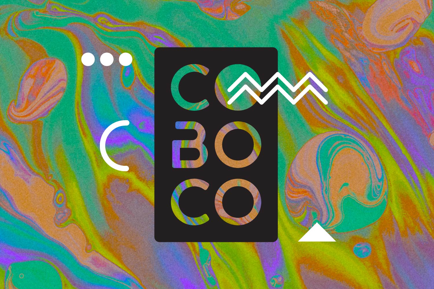 COBOCO logo with colorful background