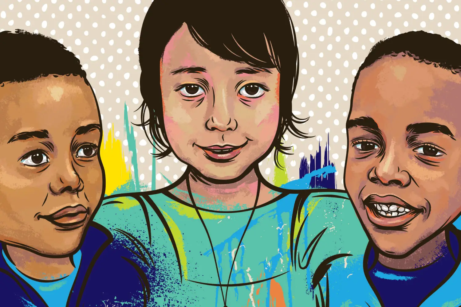 Color Brave Fundraiser Dinner Illustration